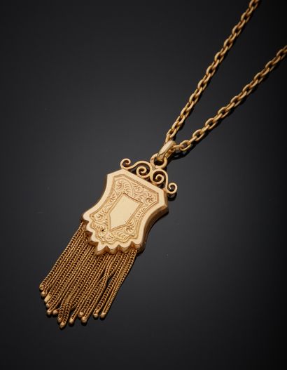 18K yellow gold 750‰ pendant, in the form...