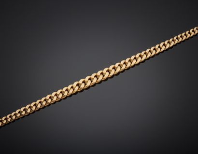 18K yellow gold 750‰ gourmette necklace,...