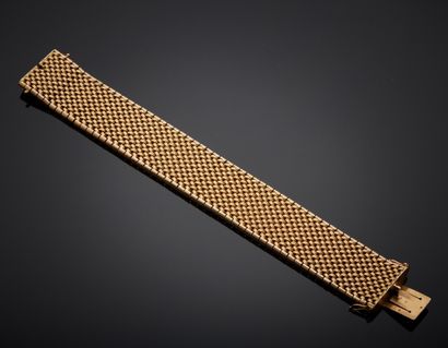 Bracelet ruban en or jaune 18K 750‰, à maille...