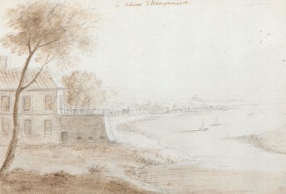 null 18th century FRENCH school
Landscape at Hampton Court Cabaret
Pen and brown...