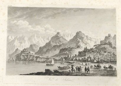 null Lot of engravings including: 
- Nicolet, after Chastelet, View of Lake Averno,...