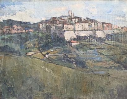 null Victor THONET (1885-1952)
View of a village in the south of France
Oil on canvas.
Signed...