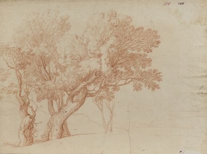 null 17th century FRENCH school
Landscape with gnarled trees
Sanguine.
Bears in the...