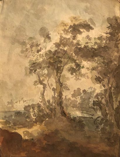 null FRENCH SCHOOL circa 1800
Landscape with a big tree
Watercolor
23,5 x 17,5 c...
