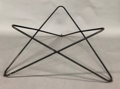 null FRENCH WORK 
Base of a coffee table in black tubular metal.
Height: 35 cm