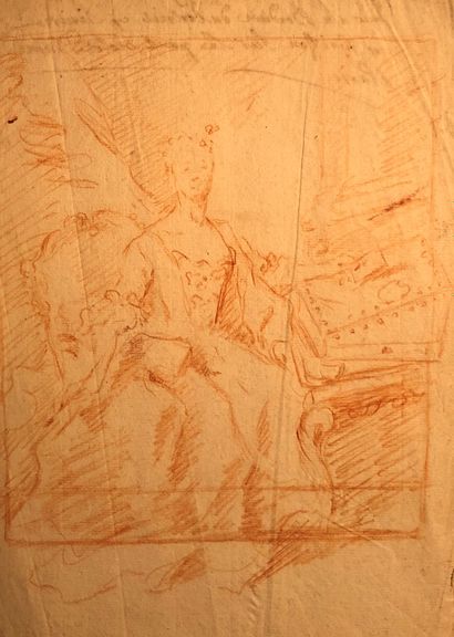 null Ecole FRANCAISE du XVIIIème siècle
Portrait de femme assise
Sanguine
26 x 18...