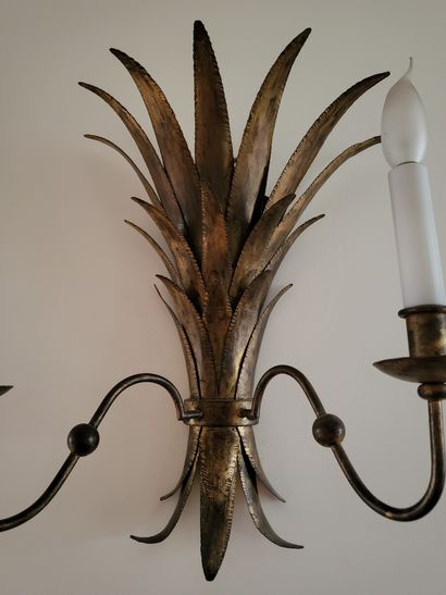 null In the taste of the House of Jansen
Pair of two-light sconces in the shape of...