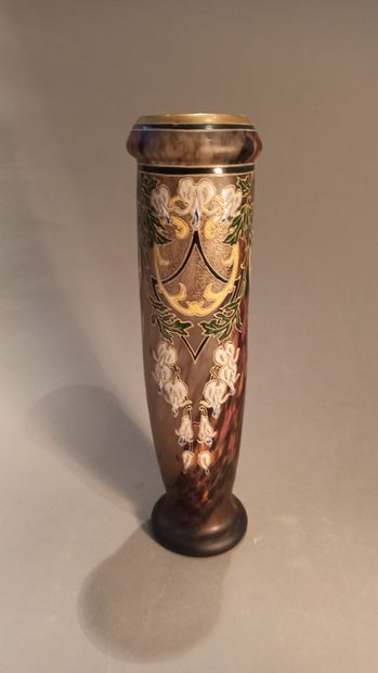 null LEGRAS
Cylindrical vase with a slightly overflowing base. Industrial print made...