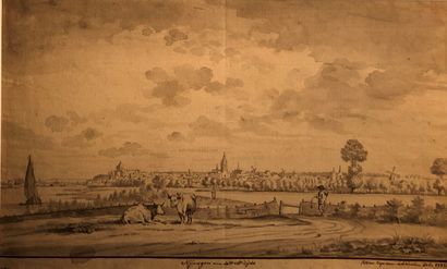 null Roeland van EYNDEN (Nimègues 1747 – Dordrecht 1819)
Vue de Nimègue depuis le...