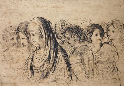 null Set of four drawings:
- VENITIAN school of the XIXth century, follower of Francesco...