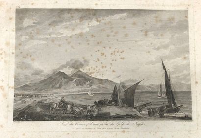 null Lot of engravings including: 
- Nicolet, after Chastelet, View of Lake Averno,...
