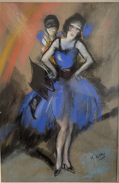 null Charles GIR (1883-1941)
Les danseuses
Pastel. 
Signé en bas à droite.
45 x 29,5...