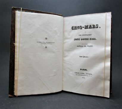 null Vigny, Alfred de. - Cinq-Mars. Paris, Urbain Canel, 1826. 2 volumes in-8 bound...