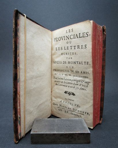 null [Pascal, Blaise]. - Les Provinciales ou les lettres écrites par Louis de Montalte,...