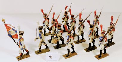 null LUCOTTE 1st Empire : Army of Catalonia - Infantry regiment : Officer on foot...