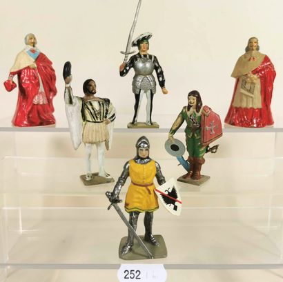 null G. VERTUNNI – 1950-1960 : Six figurines dont RICHELIEU – MAZARIN – FRANCOIS...