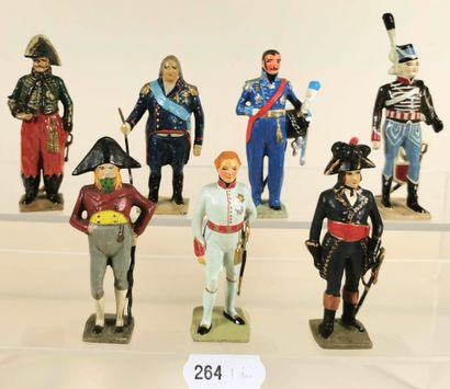 null G. VERTUNNI – 1950-1970 : Sept figurines dont l’AIGLON – Général LASSALE – Incroyable...