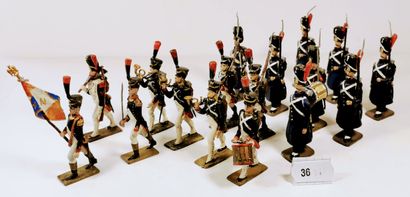 null LUCOTTE 1er Empire : Grenadiers à pied de la Garde Impériale en capote : Officier...