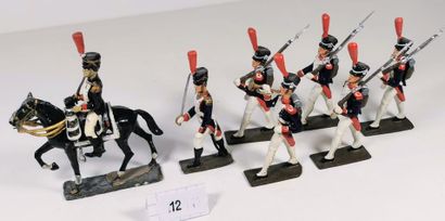 null LUCOTTE : Fusiliers de la Garde Impériale - 1806-1814 with Officer on horseback...