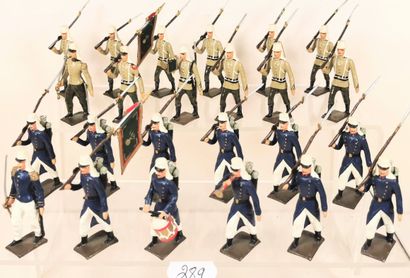 null CBG – 1960-1970 : Légionnaires 1900 – Infanterie en veste kaki au défilé (12...