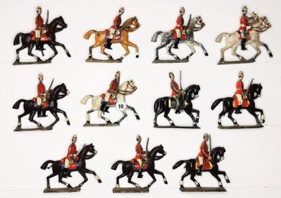 null CBG ½ Ronde Bosse : Cavalerie Coloniale anglaise dont Officier et Trompette...