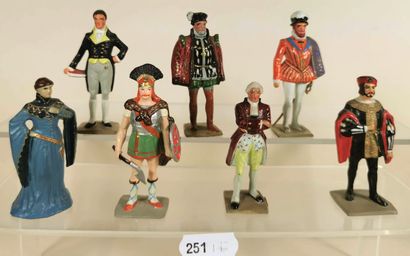 null G. VERTUNNI - 1950-1960 : Seven figurines including BOURENNE - ANTOINE de BOURBON...