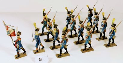 null LUCOTTE 1st Empire : Chasseurs d'Infanterie de Ligne - 1810-1815 : Officer on...