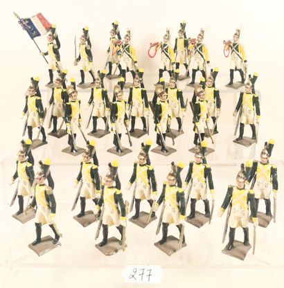 null CBG 1st Empire: Dragoons at the march with Flag Bearer - Officer - 4 Trumpets...