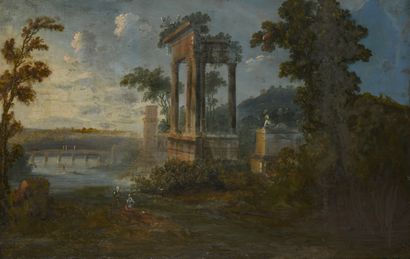 18th century FRENCH school 
Landscape with...