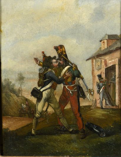 null Suite d’Horace VERNET (1789-1863)
Soldats du Premier Empire
Paire d’huiles sur...