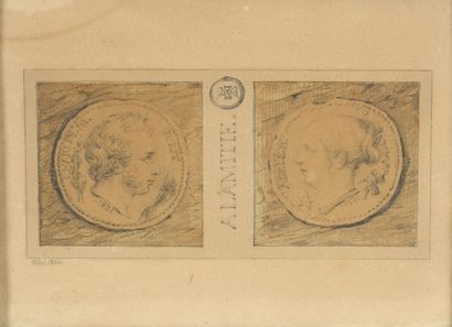 null Alexandre Marie COLIN (Paris 1798-1875)
Projets de médailles : À mon frère,...