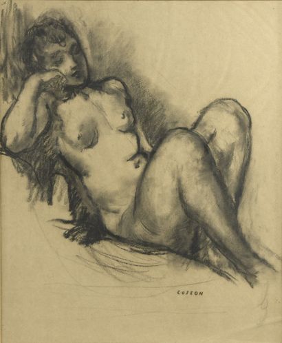 null Marcel COSSON (1878-1956)
Nude lying down
Charcoal on paper.
Signed lower right.
60...
