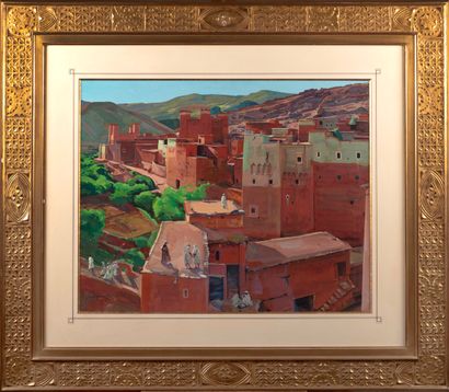 null Jacques MAJORELLE (1886-1962)
The Kasbah of Anemiter, view of the terraces,...