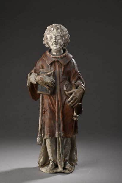 null FRANCE, début du XVIe siècle 
Saint apôtre (Matthias ou Laurent)
Statuette en...