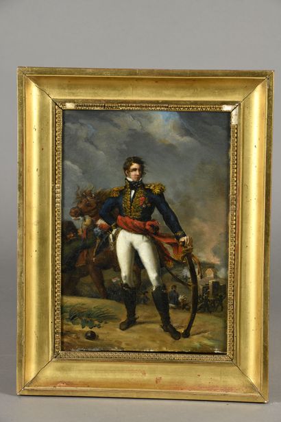 null French school around 1810, entourage of GIRODET
Portrait of Marshal Lannes
Canvas
32,5...