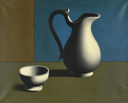 null Georges ROHNER (1913-2000)
The jug
Oil on canvas.
Signed lower right. 
73 x...
