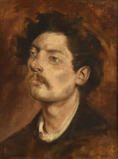 null Armand Désiré GAUTIER (1825-1894)
Portrait d’homme 
Huile sur papier marouflée...