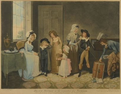 null William Redmore BIGG (Londres, 1755-1828), d’après.
Black monday or The departure...