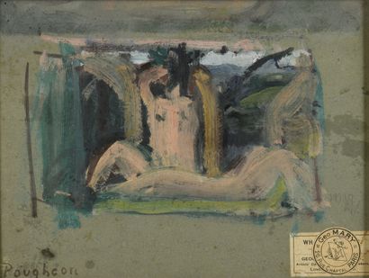 null Eugene Robert POUGHÉON (1886-1955)
Study for a composition 
Oil on cardboard....