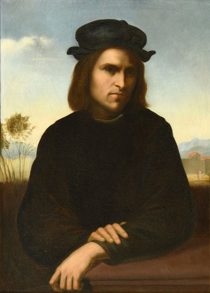 null ITALIAN school after FRANCIABIGIO
Portrait of a man 
Oil on canvas. 
65 x 54...