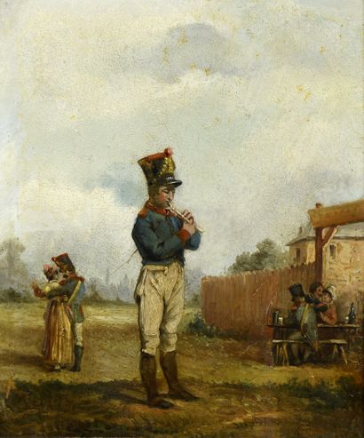 null Suite d’Horace VERNET (1789-1863)
Soldats du Premier Empire
Paire d’huiles sur...