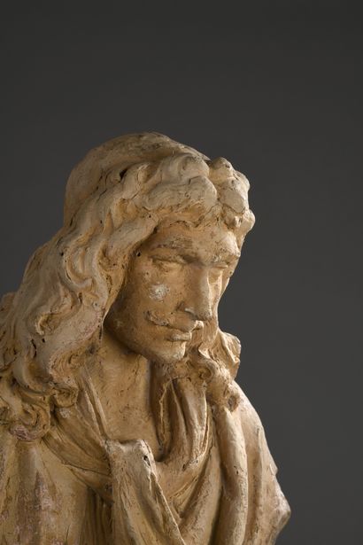 null 19th century FRENCH school 
Jean-Baptiste Poquelin known as Molière (1622-1673)
Terracotta...