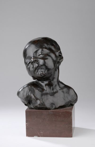 null Aimé-Jules DALOU (1838-1902)
Bust of a sleeping baby
Model created between 1872...