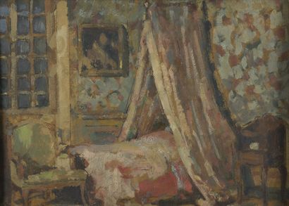 null Lucien Victor GUIRAND de SCÉVOLA (1871-1950)
Interior of a Room with a Canopy...