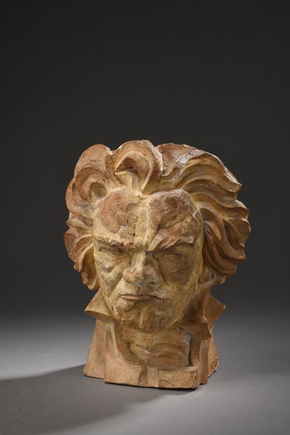 null Asmond ARLE (1919-1990)
Beethoven
Buste en terre cuite originale.
Signé A. ARLE...