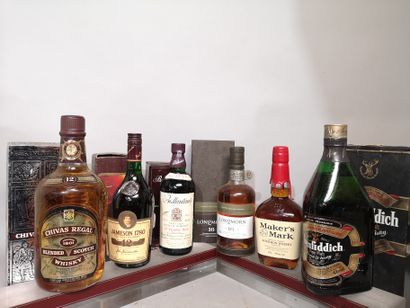 null 6 bottles (including 2 magnums) BOURBON, IRISH SCOTCH WHISKY 
CHIVAS Regal 12...