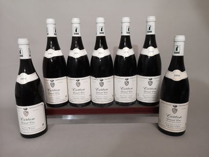null 7 bouteilles CORTON Grand Cru 2000 - Domaine CORNU 
Étiquettes légèrement m...