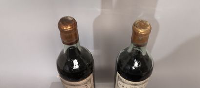 null 2 bouteilles SAUTERNES DIVERS de 1914 1 Ch. LAHITEAU et 1 Sauternes mise CALVET...