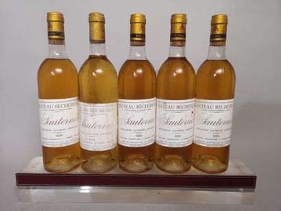 5 bouteilles Château BECHEREAU - Sauternes...