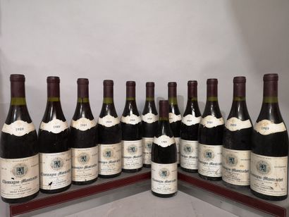 null 12 bouteilles CHASSAGNE MONTRACHET Rouge 1989 - Michel LAMANTHE 
Étiquettes...